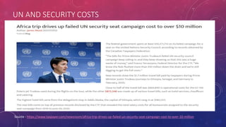UN AND SECURITY COSTS
Source - https://www.taxpayer.com/newsroom/africa-trip-drives-up-failed-un-security-seat-campaign-cost-to-over-10-million
 