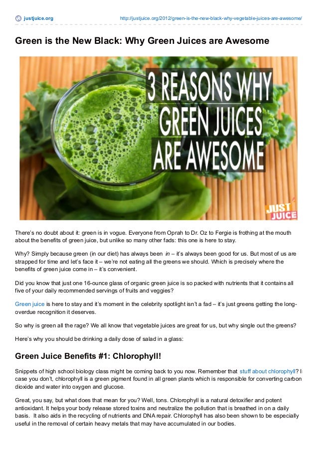 Why Green Juices are the Best of the Bunch