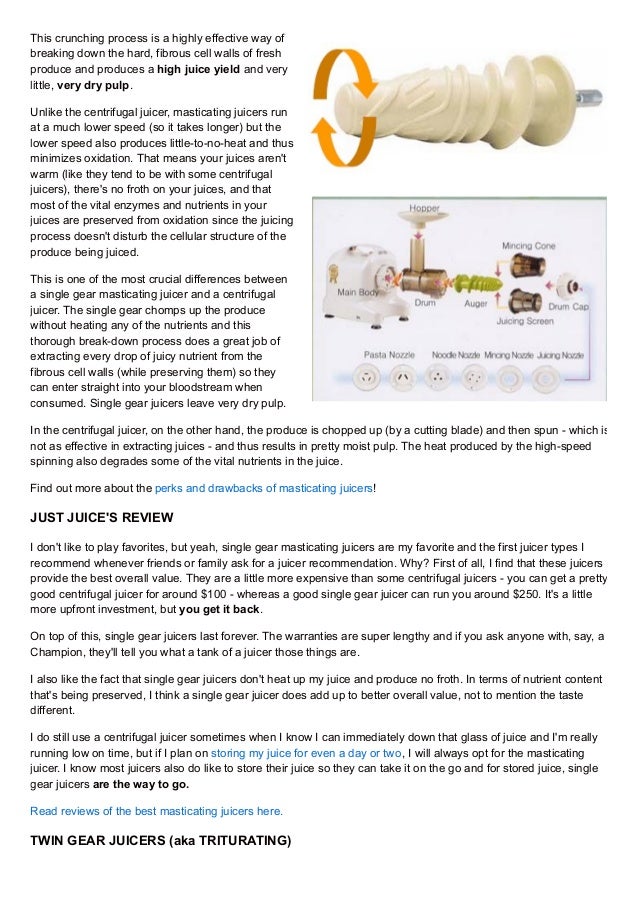 Choose the Best Juicer to Buy Different Types of Juicers and the Pros