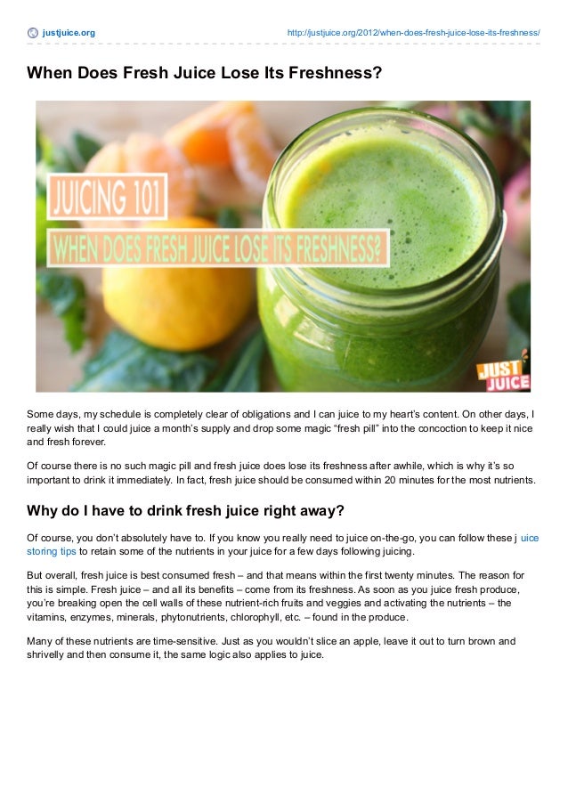 When is the Best Time to Drink Fresh Juice?
