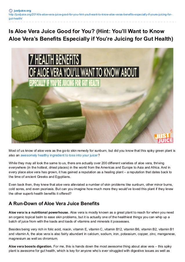 Aloe Vera Benefits