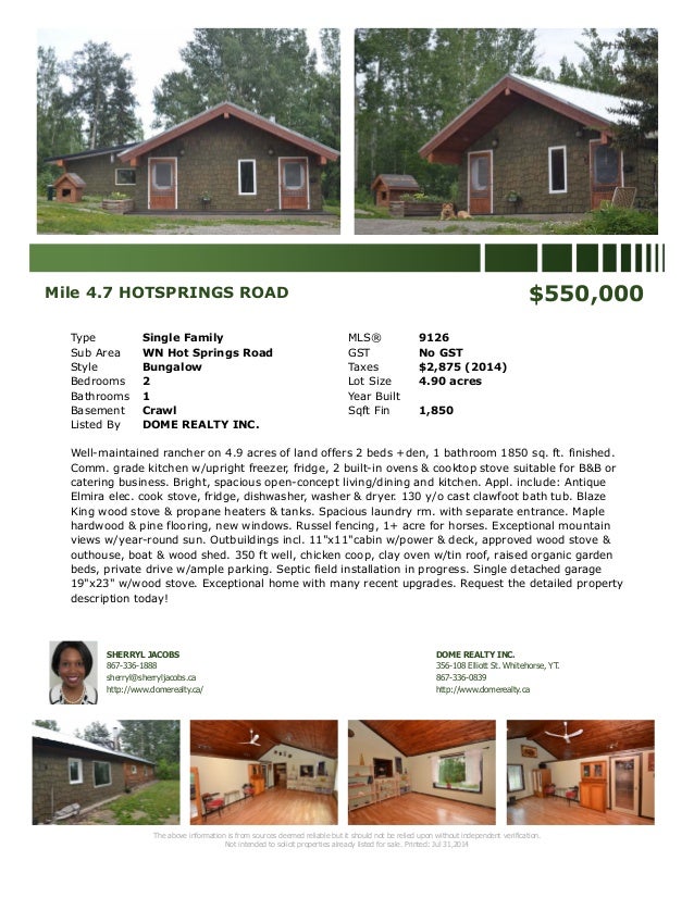 Just listed mile 4.7 hotsprings rd whitehorse real estate www.d…