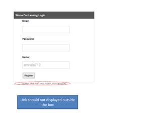 Link should not displayed outside the box