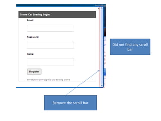 Did not find any scroll barRemove the scroll bar