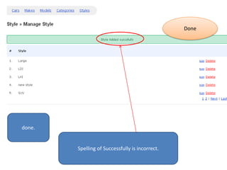 Donedone. Spelling of Successfully is incorrect. 