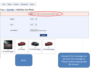 Instead of this message can we have the message as “Please Upload appropriate file format”.done. 