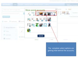 The  complete select options are getting hide behind the accounts.