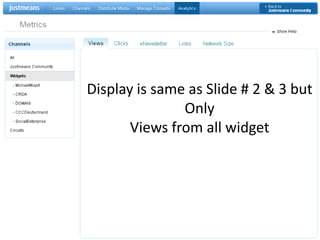 Display is same as Slide # 2 & 3 but OnlyViews from all widget