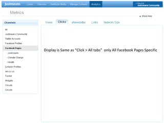 Display is Same as “Click > All tabs”  only All Facebook Pages Specific