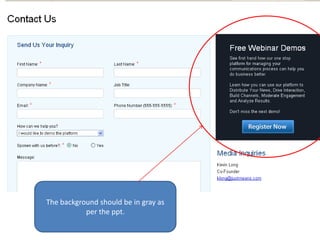 The background should be in gray as per the ppt.