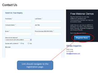 Link should navigate to the registration page.