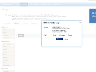 Upload Banner image which will be displayed on the pages