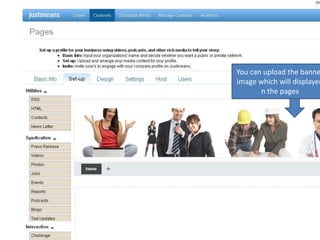 You can upload the banner image which will displayed n the pages