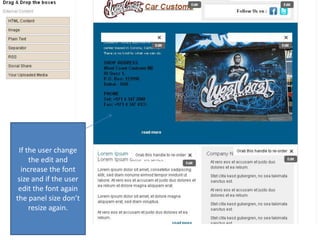 If the user change the edit and increase the font size and if the user edit the font again the panel size don’t resize again.