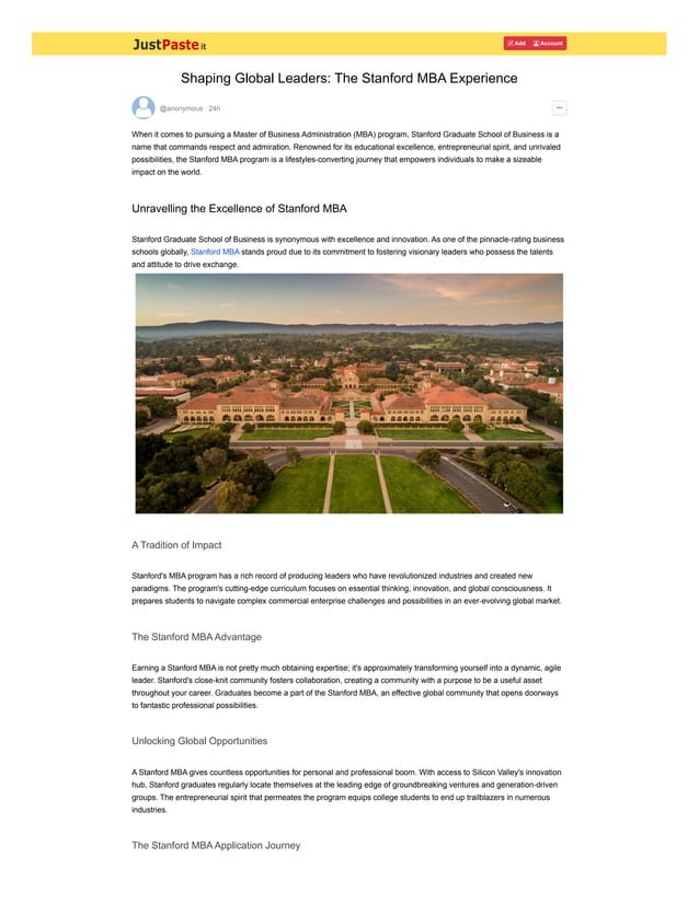 stanford mba PDF