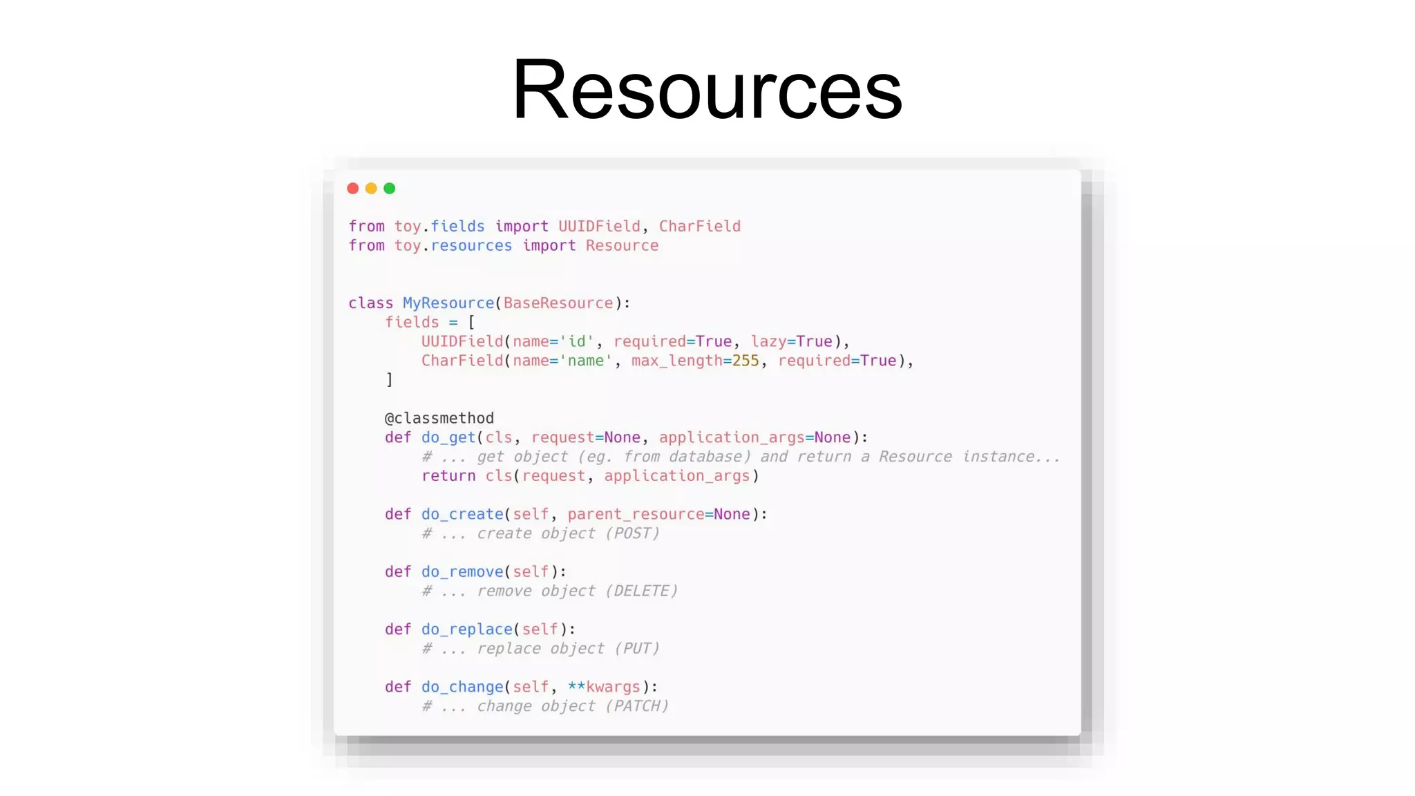 Resources
 