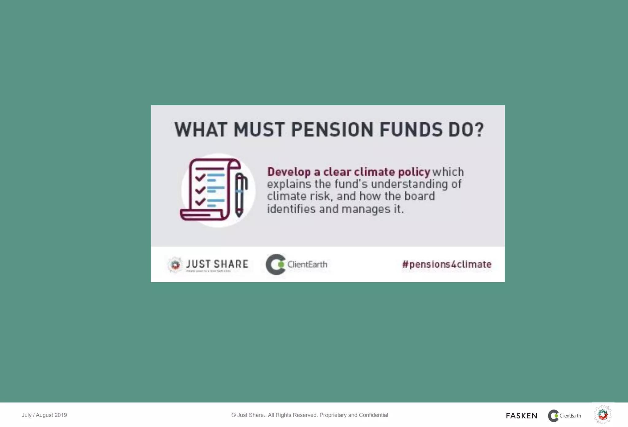 © Just Share.. All Rights Reserved. Proprietary and ConfidentialJuly / August 2019
 