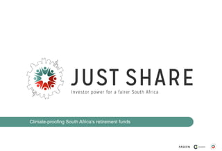 Climate-proofing South Africa’s retirement funds
 
