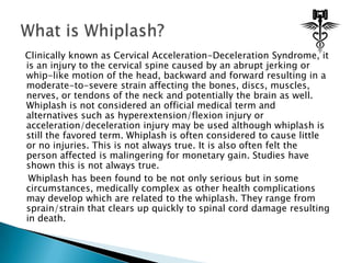 Accelaration Injries Just a Simple Whiplash? | PPTX