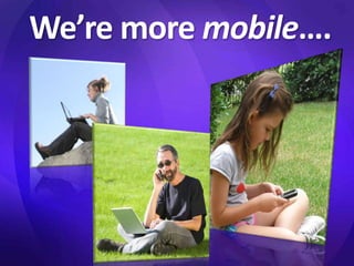 We’re more mobile….
 