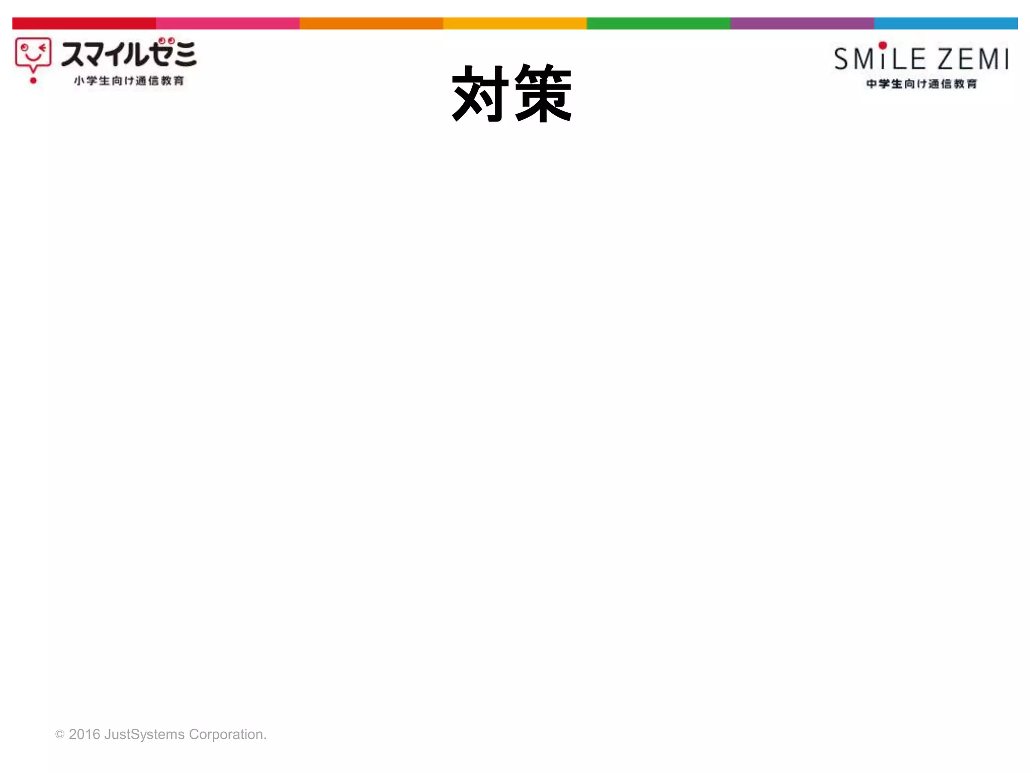 © 2016 JustSystems Corporation.
対策
 