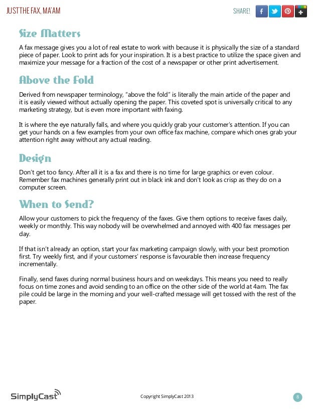 just the fax maam an insider guide to bulk fax marketing fax to the attention of