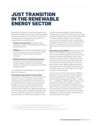 Global Compact Publication: Just Transition and Renewable Energy | PDF