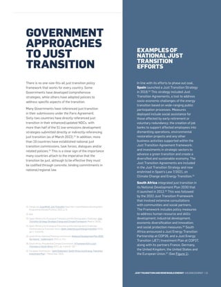 Global Compact Publication: Just Transition and Renewable Energy