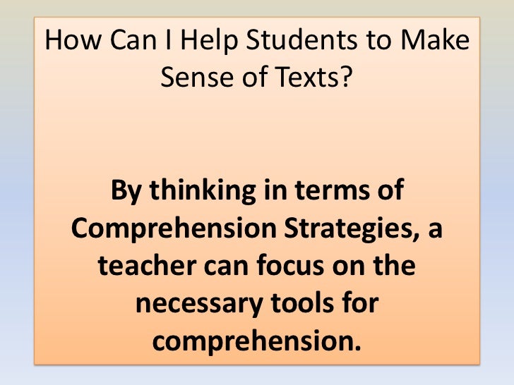 Just what does it mean to make sense