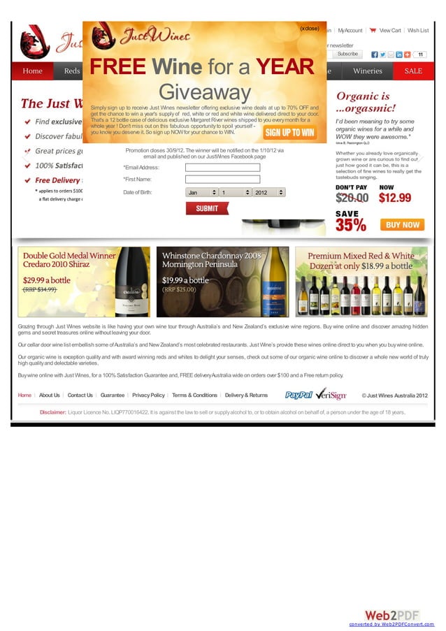 Justwines comau PDF