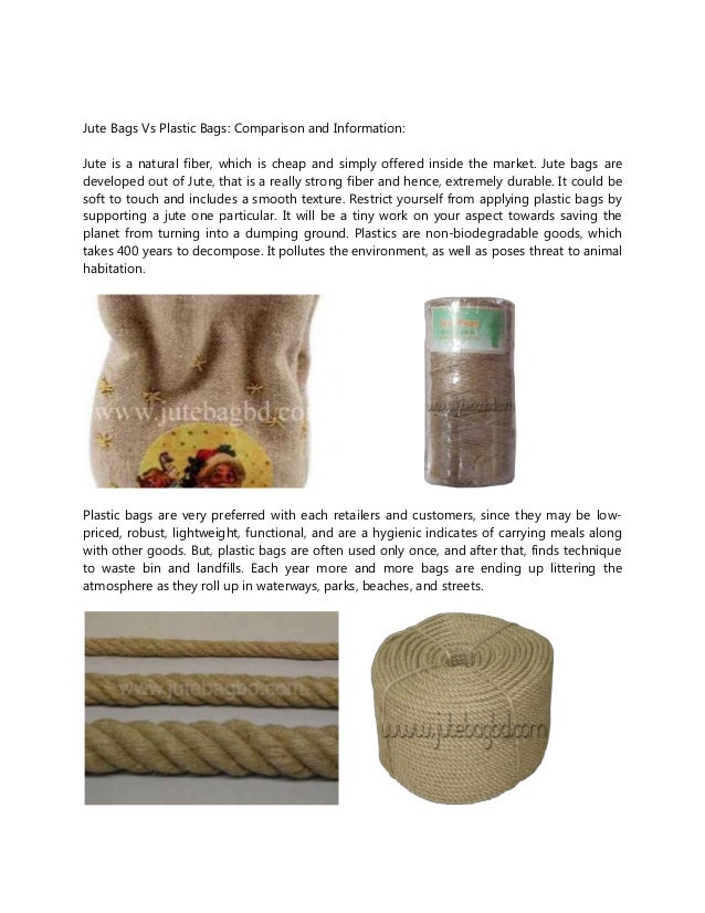 Jute bags added benefits over plastic bags 2015