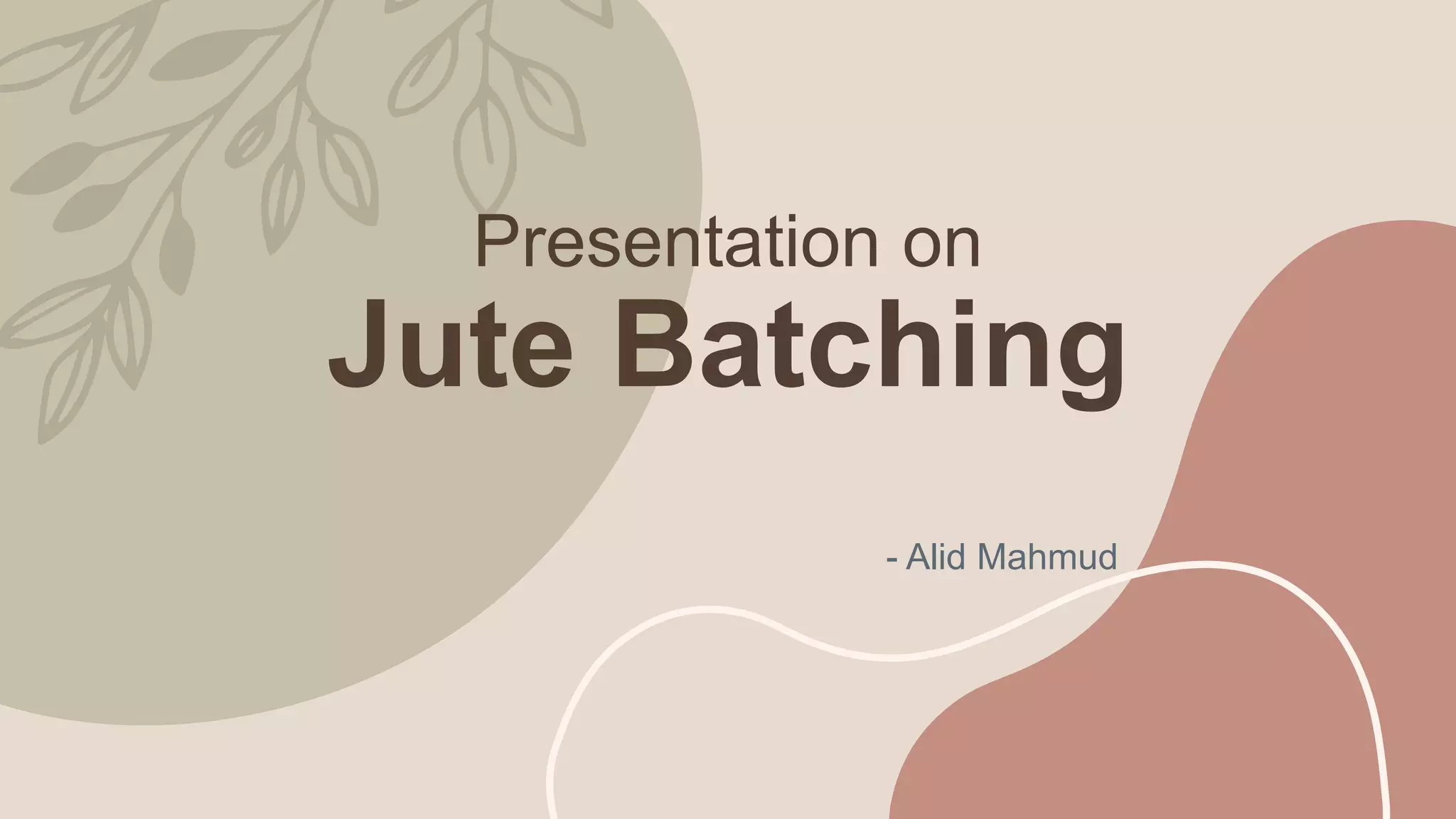 Jute Batching PPT