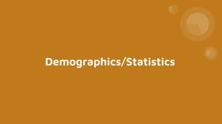 Demographics/Statistics
 
