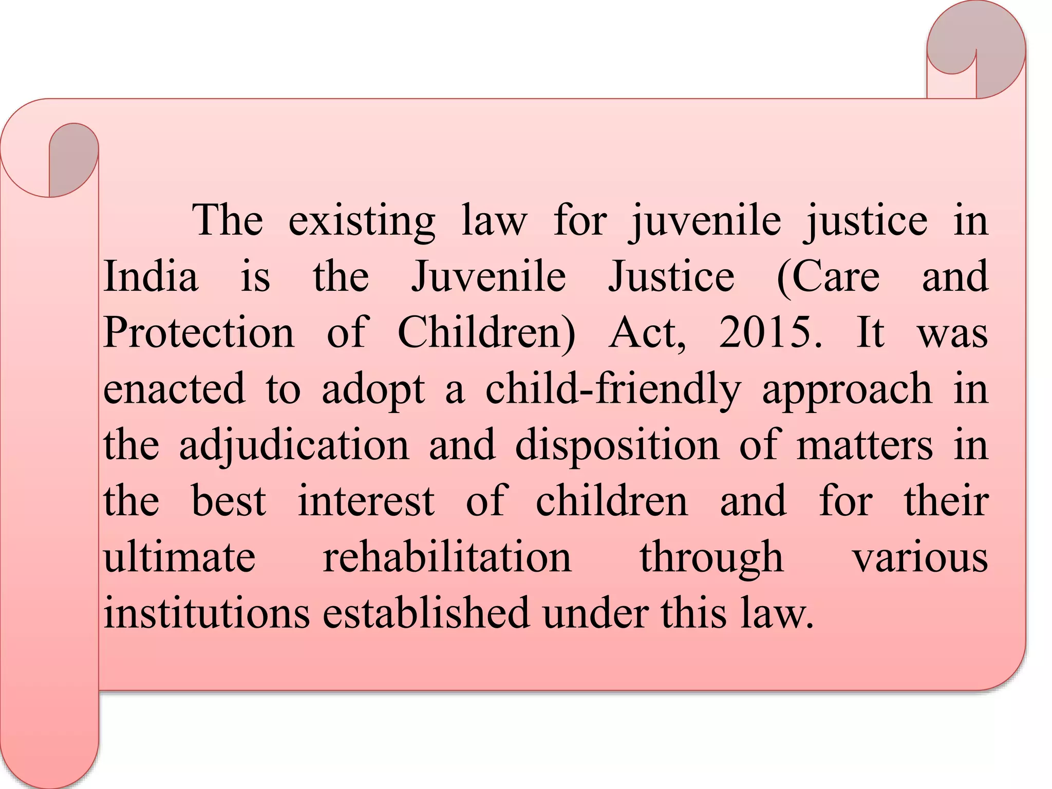 Juvanile justice act ppt PPT