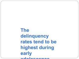 The
delinquency
rates tend to be
highest during
early
 
