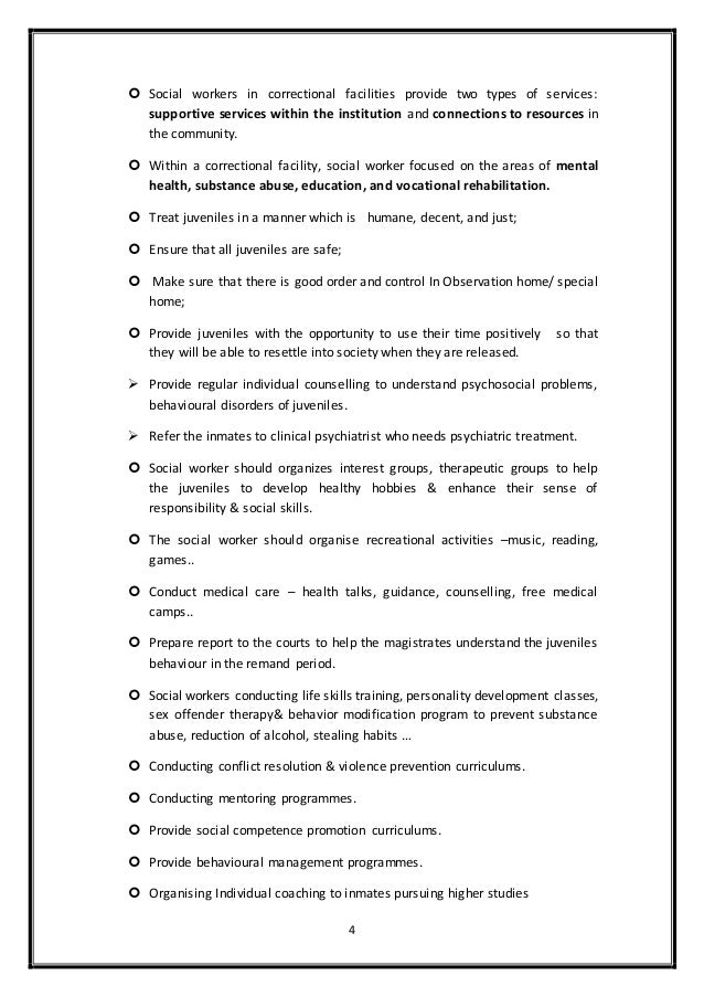 social workers intervention