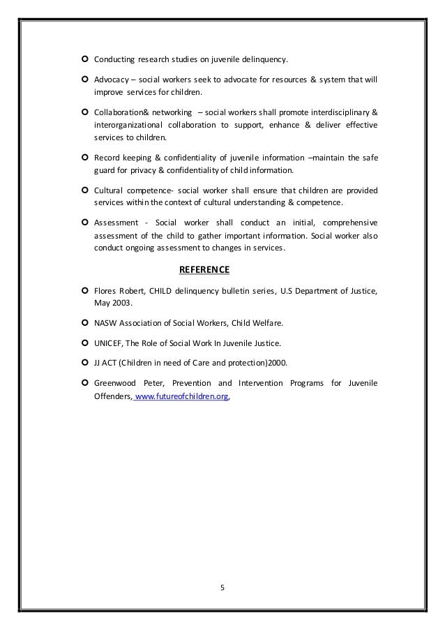 social workers intervention
