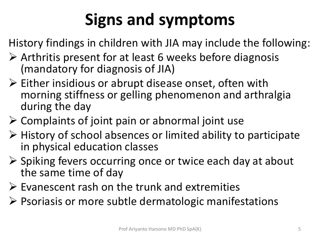 Juvenile idiopathic arthritis