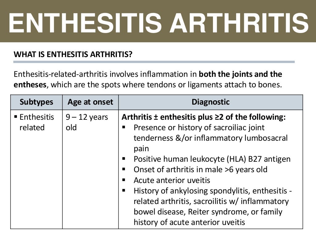 Juvenile idiopathic arthritis (JIA)