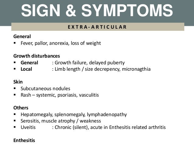juvenile idiopathic arthritis jia juvenile rheumatoid arthritis symptom