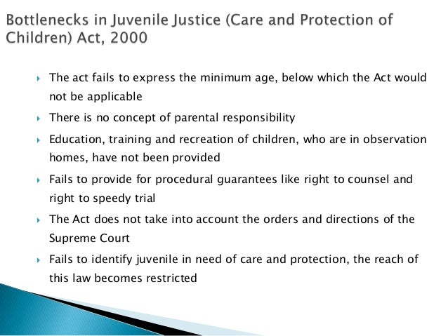 juvenile justice act Juvenile justice: an overviewjuvenile justice is the area of criminal law applicable to persons not old enough to be held responsible for criminal acts in most. juvenile justice act Juvenile justice: an overviewjuvenile justice is the area of criminal law applicable to persons not old enough to be held responsible for criminal acts in most.
