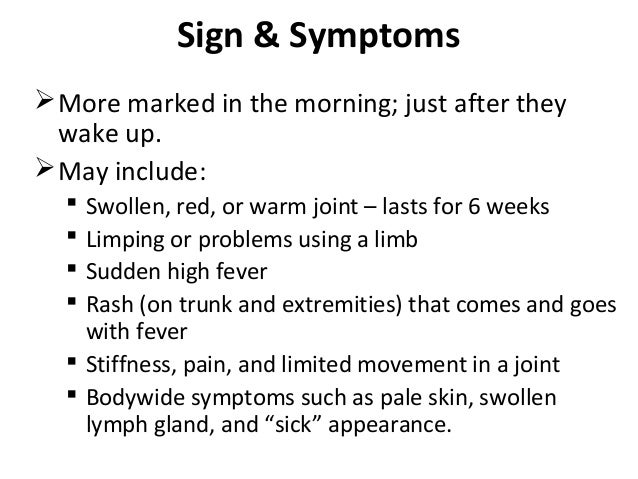 juvenile rheumatoid arthritis juvenile rheumatoid arthritis symptom