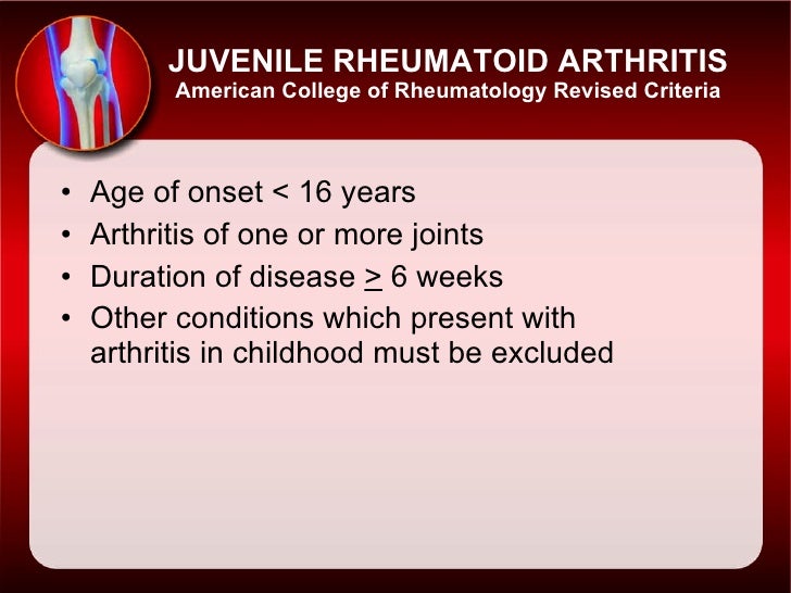 juvenile rheumatoid arthritis
