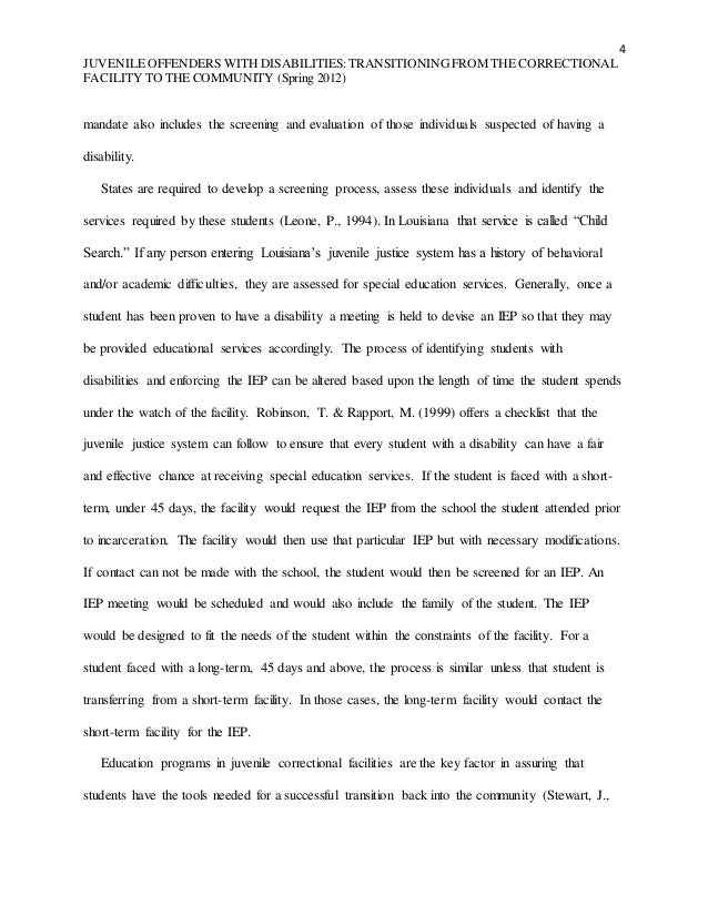 offender research paper juveniles offenders with disabilities research paper offender research paper juveniles offenders with disabilities research paper