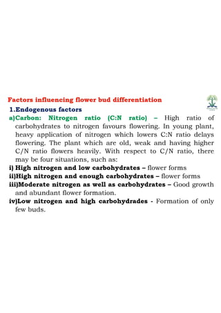 Juvenility and flower bud differentiation
