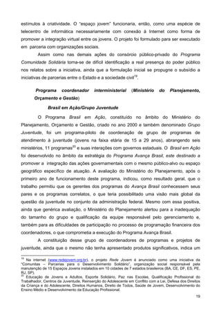 Juventude e políticas Públicas no Brasil