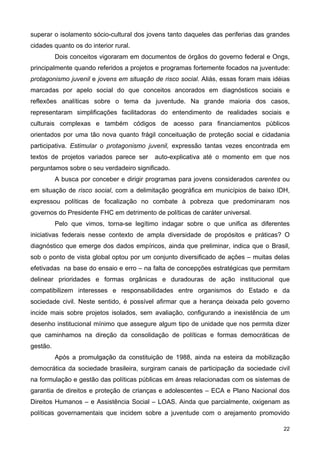 Juventude e políticas Públicas no Brasil