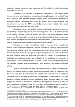 Juventude e políticas Públicas no Brasil