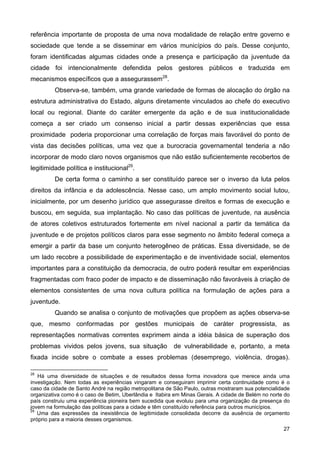 Juventude e políticas Públicas no Brasil