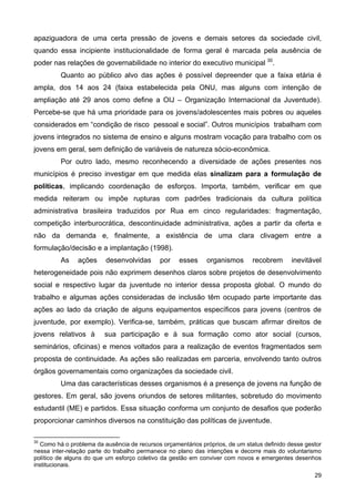 Juventude e políticas Públicas no Brasil